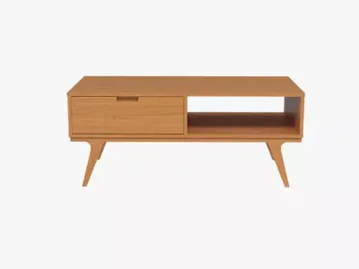 Abril coffee Table pine Low-poly 3D model