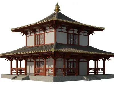 traditional japanese houses pack 2 3D model