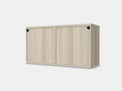 BESTA Shelf unit with glass doors 8 3D model