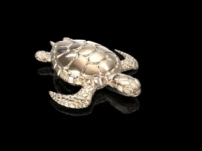 Sea turtle pendant 3D print model
