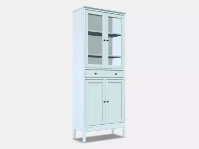 IDANAS High cabinet w gls-drs and 1 drawer Low-poly 3D model