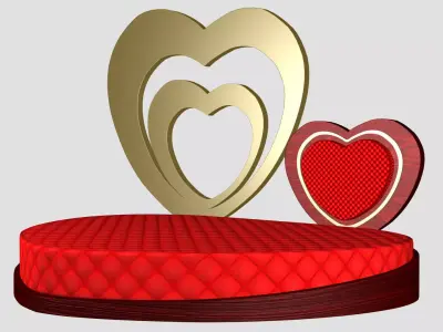 Heart Bed 3D model