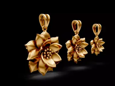 Sun Flowers Pendants 3D print model