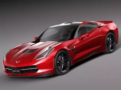 Chevrolet Corvette C7 Stingray Coupe CG 2014 3D model
