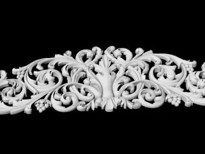 Central decor ornament for furniture 3D model 943