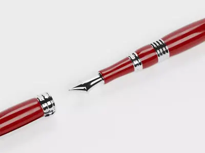 Luxury Fountain Pen V2 Low-poly 3D model