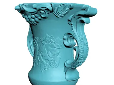 Ornate Azure Vase 3D print model