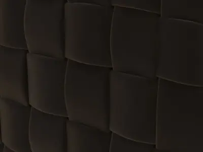 Round Cube Velvet Ottoman 3D model