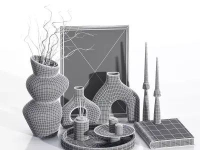 decorative set 01 3D model
