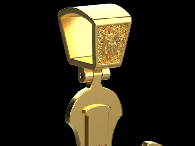 Jesus Cross Pendant 60282 3D print model