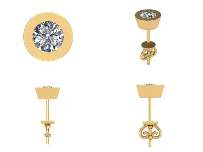 Earrings bi 10 3D print model