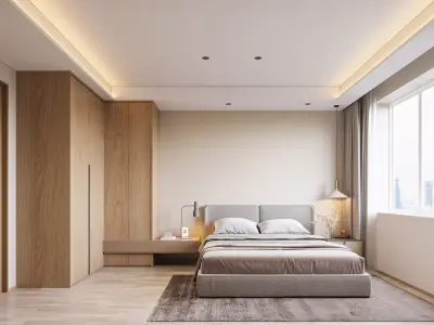 Two  Bedroom interior 29 3D model