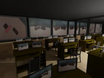 Talk Show Studio Low-poly 3D model