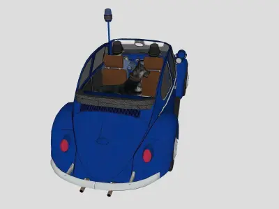 Polizei Berlin Sonderfahrzeug VW Kaefer Cabriolet 3D model