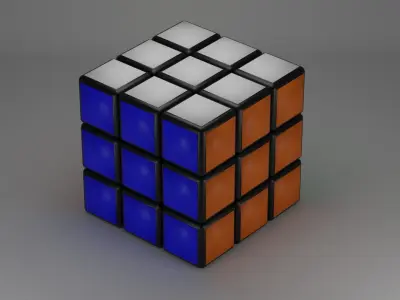 Rubiks cube Low-poly 3D model Free low-poly 3D model