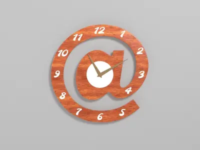 Wall Clock 3D model 8