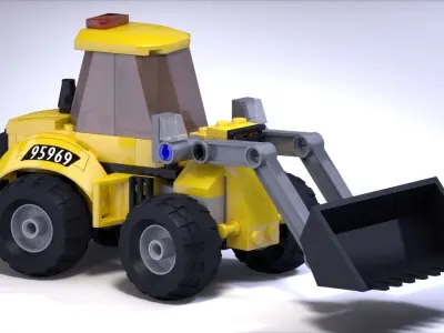 LEGO Wheel Loader High Quality 3D Model 3D model