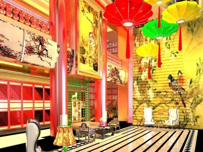 Chinese hotel 3D model