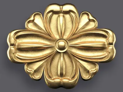 5 Ornamental Flowers Pack Vol-3 Quad Mesh 4K PBR Textures 3D model