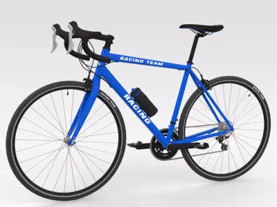 Racing Bicycle - Blue 3D model
