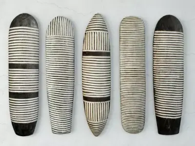 Zulu Elongated Shields 1 3D model