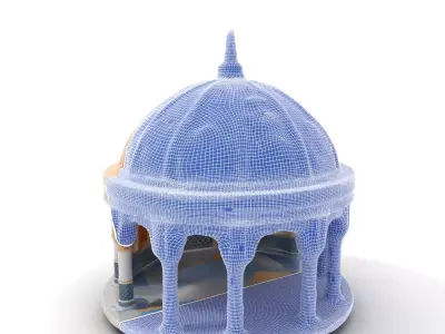 Ornate Pavilion Dome model pack Low-poly 3D model