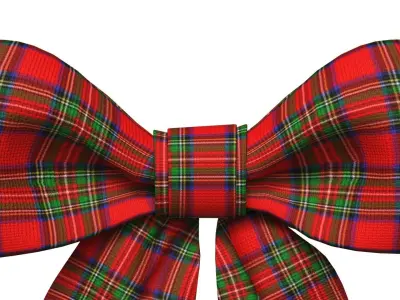 Christmas Bow Ribbon 25 Low-poly 3D model