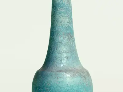 Long neck green vase 3D model