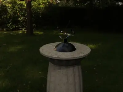 Garden Sun Clock Free 3D model