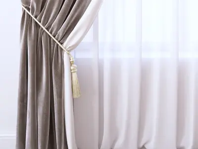 Set 93 Curtains 3D model