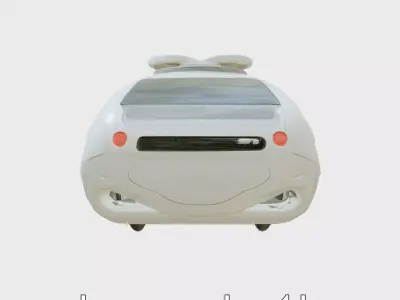 Futuristic Flying Car Taxi Concept Model Low-poly 3D model