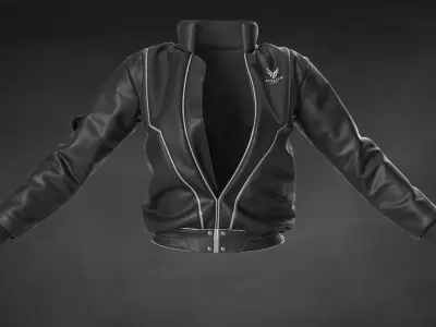 womens leather jacket  3D model