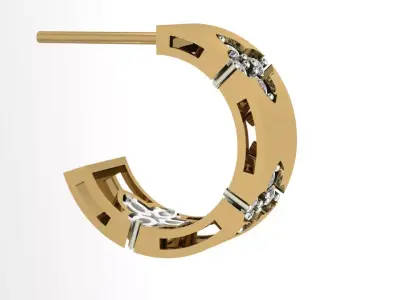 roberto coin earring desing 3D print model