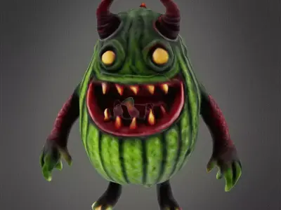 Scary pickle monster 3D print model