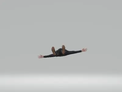 human man character Low-poly 3D model