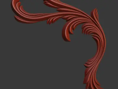 Wooden Corner Ornate 3D print model