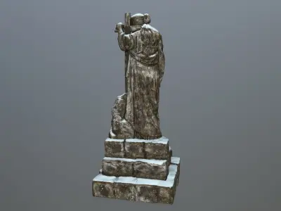 statue 5 Low-poly 3D model