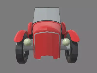 Low Poly Classic Vintage Car 01 Low-poly 3D model