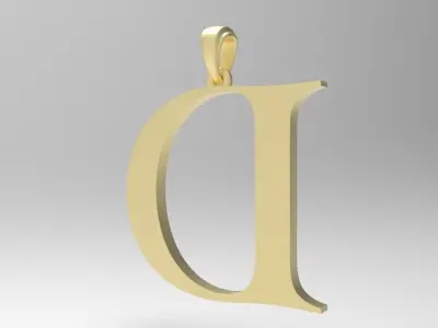 Alphabet Latin D 3D print model