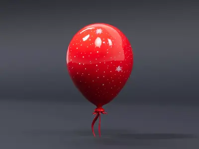 Christmas decoration balloons 3D model