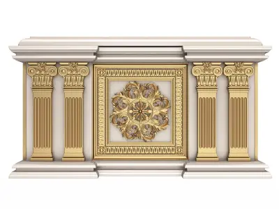 Chest Collection White Low-poly 3D model