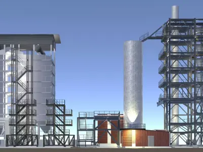 Industrial building layout 25-41 3D model