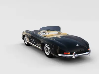 Mercedes 300SL Roadster W198 rev 3D model