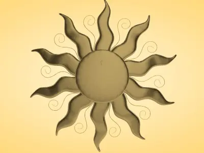 Sun - Wall Decoration 3D model