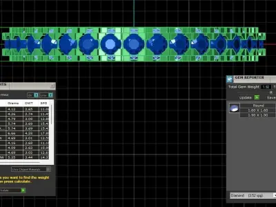 Eternity Ring with 3 sided Diamond Setting 3D print model
