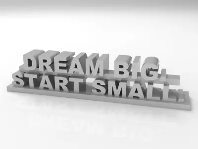 3D Printable Table Deco -Short Quote 3D print model