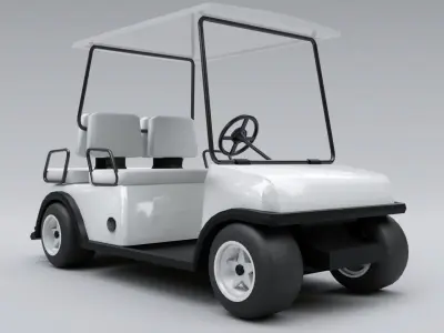 Golf Cart Low-poly 3D model