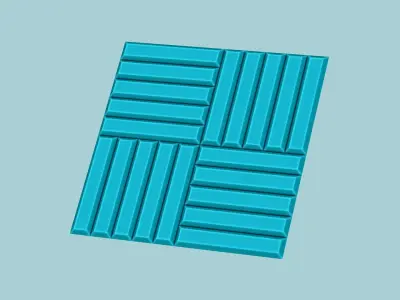 Wall Panel A05 Stripes - Interior Design Decoration 3D print model