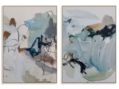 Abstract Painting Frame set 3D model 32