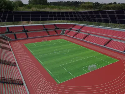Olympic Stadium Low-poly 3D model